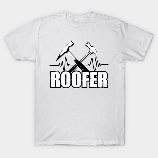 Roofer Heart Frequency T-Shirt by avshirtnation